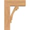 Ekena Millwork Merced Block Smooth Bracket w/ Offset Brace, Western Red Cedar, 7 1/2"W x 20"D x 28"H BKT0806X20X28MRC05SWR - alternate 3